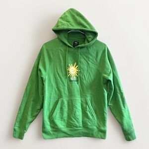 Vans X Skateistan Versa Hoodie Pullover Skate Sun Smiley Green Sweatshirt Size S
